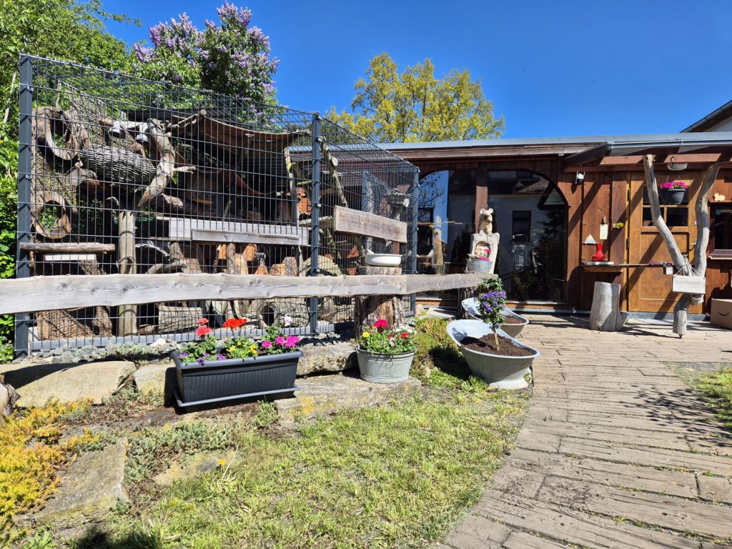 Katzenpension Sonnengarten Leipzig Außenanlage